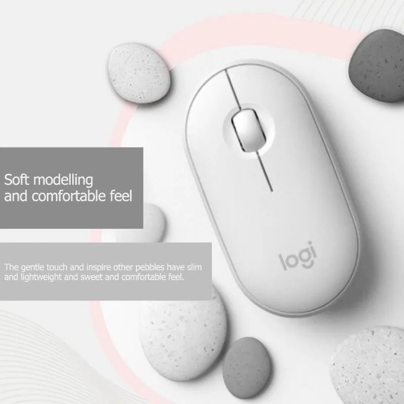 Мышь Logitech M350 PEBBLE Silent Wireless Bluetooth 1000DPI стильная светильник Кая портативная подходит