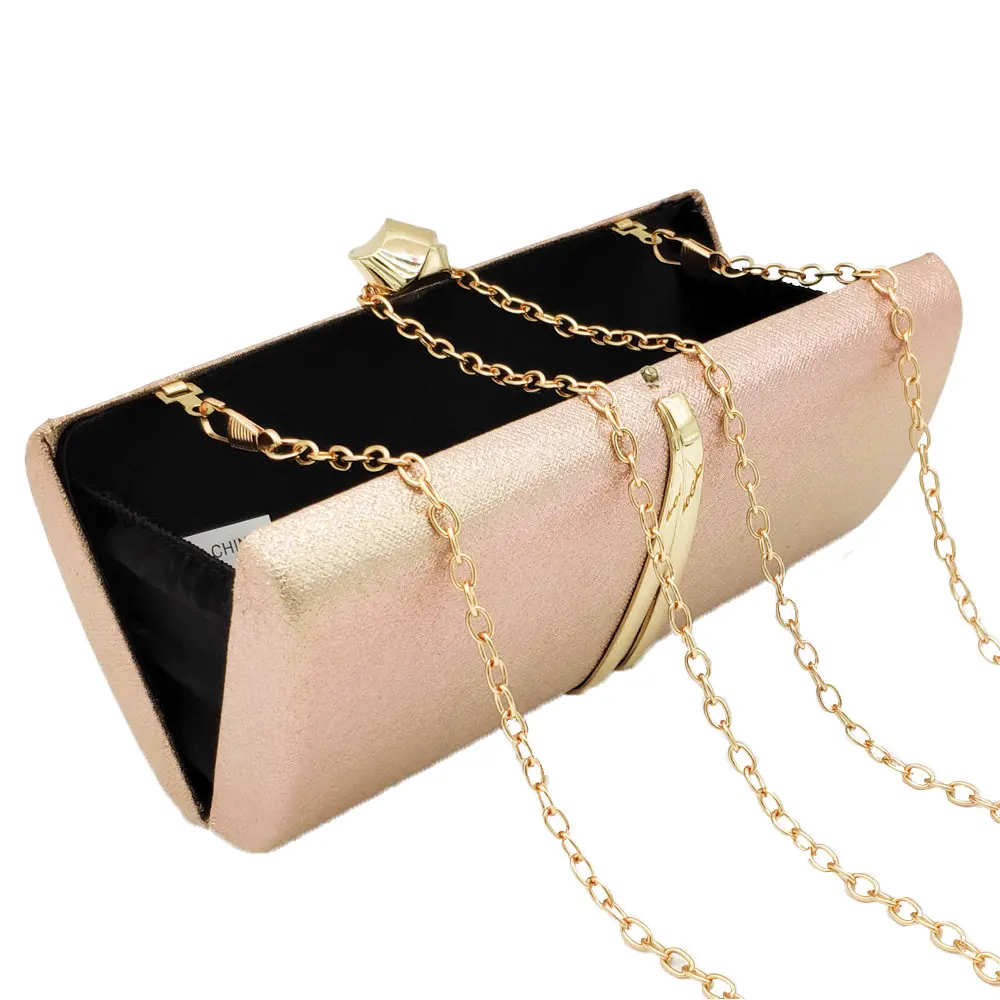 Женский клатч с цепочкой Boutique De FGG вечерние клатчи для свадьбы сумочки на плечо