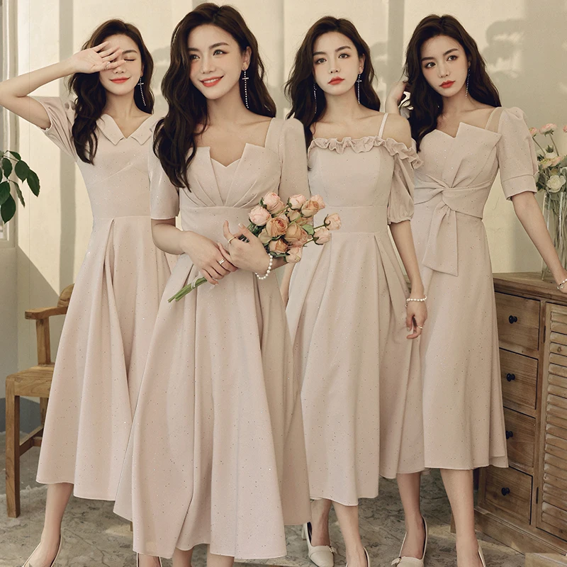 

Простое платье подружки невесты с V-образным вырезом и коротким рукавом, женское классическое Бандажное облегающее платье с открытой спино...