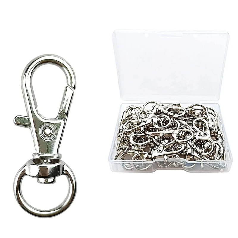 

30 Pcs Metal Swivel Lanyard Snap Hook, Key Chain Swivel Hook Lobster Claw Clasp