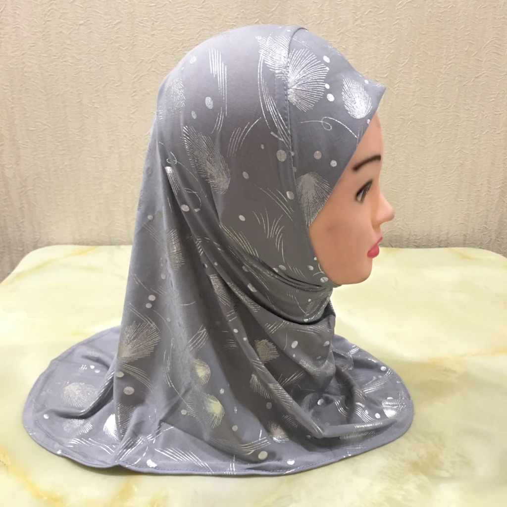 Красивый маленький хиджаб с принтом H210 простые милые женские шапки подходят для
