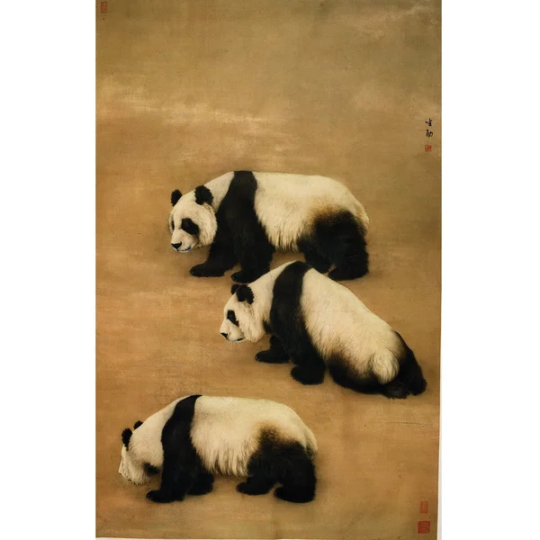 

Wildlife Panda Oil Painting Study Room Living Room Decoration Metal Signage 8x12 inch Home Kitchen Office Retro