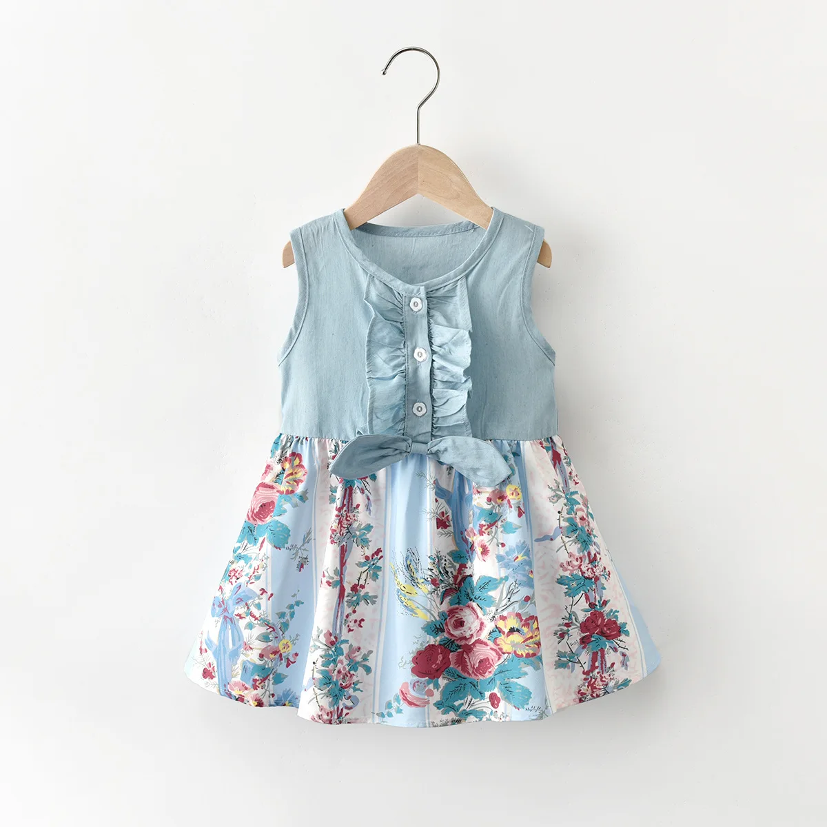 

Baby Girls Dress Toddler Kids Baby Girls Ruffle Floral Princess Sleeveless Cute Dress Girls Summer Princess Clothes 6M-5Y