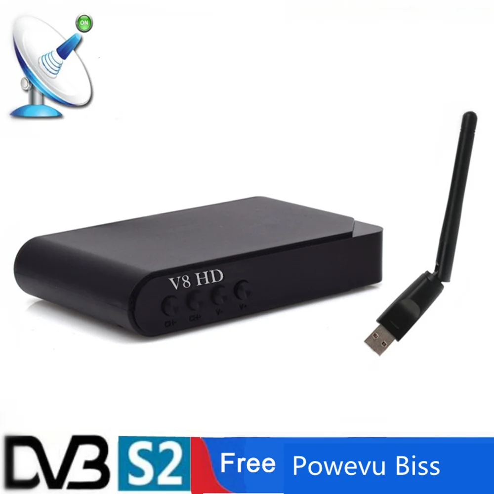 

Спутниковый ресивер V8 HD H.264 Full HD 1080P DVB-S S2 USB Wifi Youtobe спутниковый ТВ Декодер