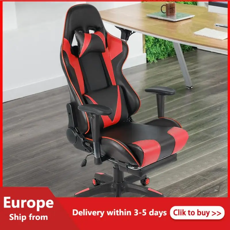 

Игровой стул гоночный стиль компьютерное кресло с наклонной спинкой удобное офисное кресло гибкое с роликовым подголовником игровое кресл...
