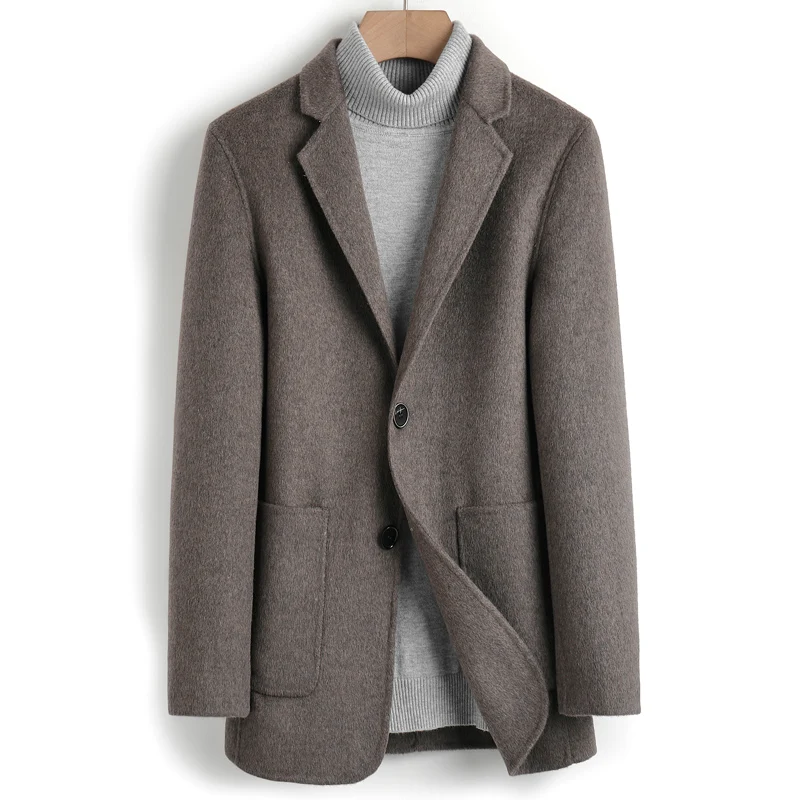 

Mens Coat Jacket Boys Wool Casual short cashmere men's coat