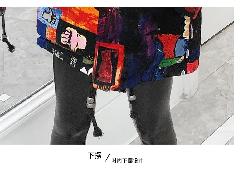 

2020 new girls' graffiti cotton padded clothes children's cotton padded clothes winter clothes foreign style winter coats thicke