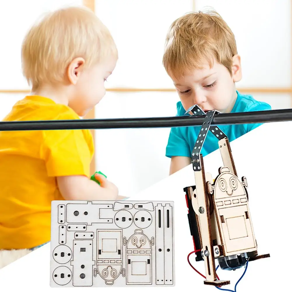 Electric Robot Rope Climbing DIY Science Discovery Toys STEM Education Physics Experiment Kit School Project Art Craft Toy | Игрушки и