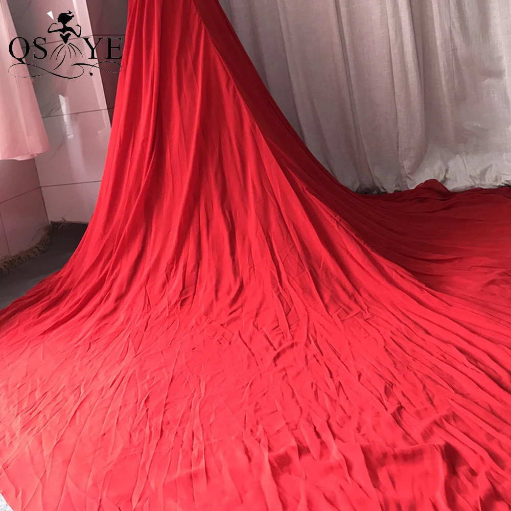 

Red Wedding Dresses High Neck Bridal Gown Open Low Back Lace Bride Dress Beading Red Pearls Belt A Line Wedding Gown Marriage