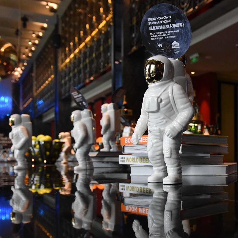 Ceramics Astronaut Ornaments Figurine Home Decor Accessories Nordic Decorative Ceramic Crafts | Дом и сад