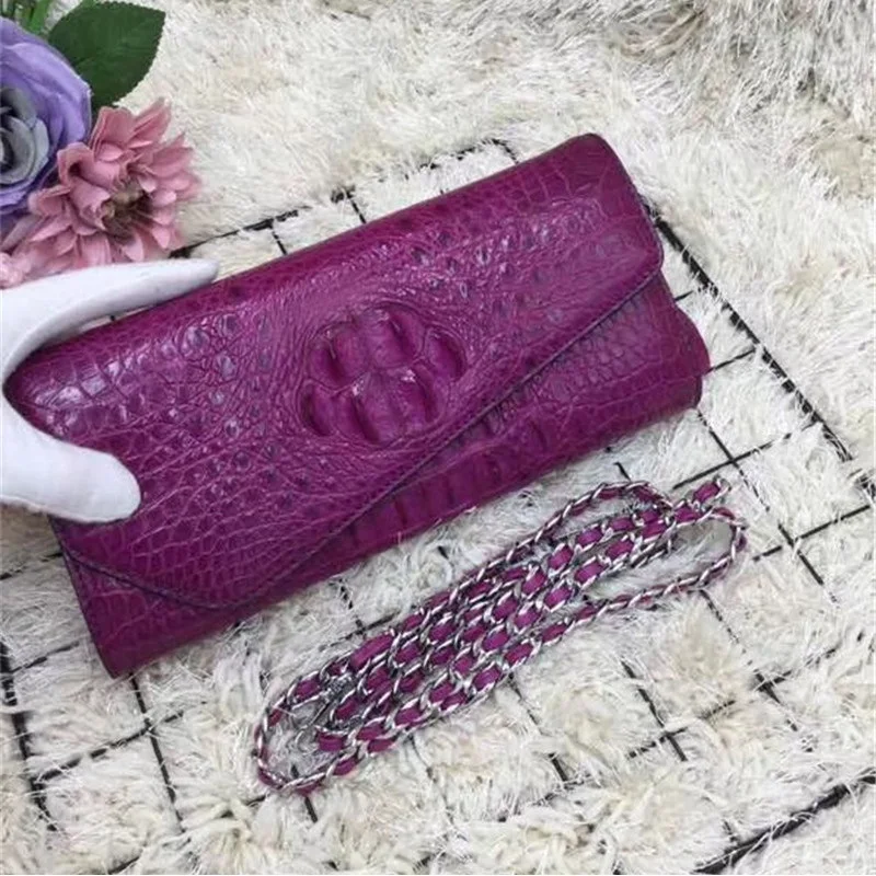 Женский клатч-конверт из натуральной крокодиловой кожи | Сумки на плечо