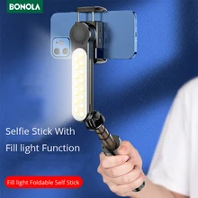 Bonola Handheld Gimbal Stabilizer Tripod Self Stick for Smartphone/Xiaomi/iPhone/Samsung/Huawei Mobile Phones Gimbal Adjustable