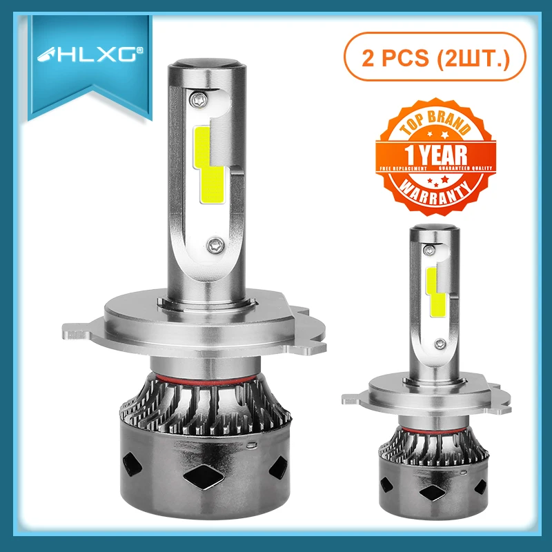2 шт. Автомобильные светодиодные лампы H11 H1 H8 9006 hb4 12 В 9005 к|Передние LED-фары для