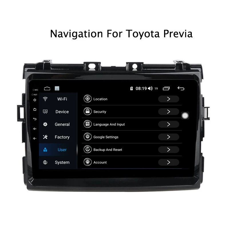 Ectwodvd 9-дюймовый Android 8 1 автомобильный DVD GPS для Toyota Previa 2006-2012 4 Гб ОЗУ 64 ПЗУ CarPlay DSP 4G LTE