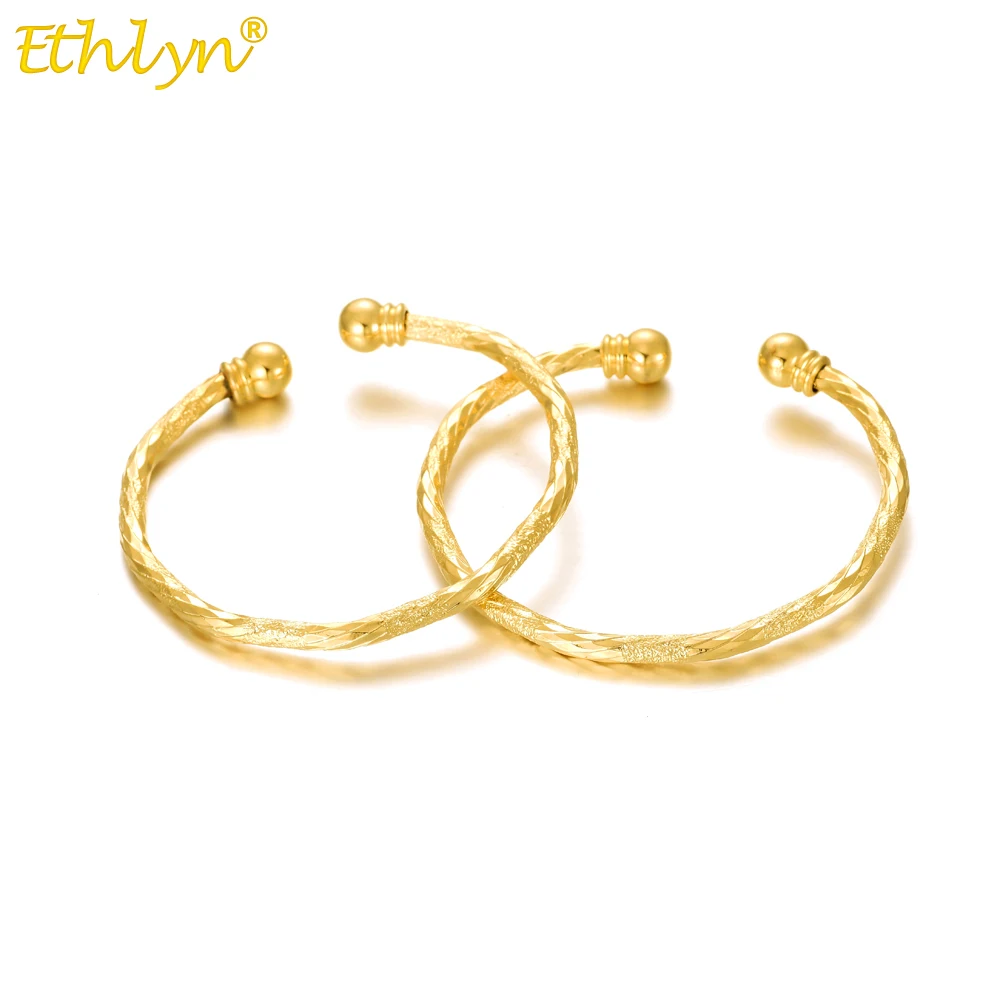 

Ethlyn 2 шт./лот новый дизайн Дубайский браслет браслеты для женщин золотого цвета ювелирные изделия эфиопская африканвечерние ринка подарки аксессуары MY355