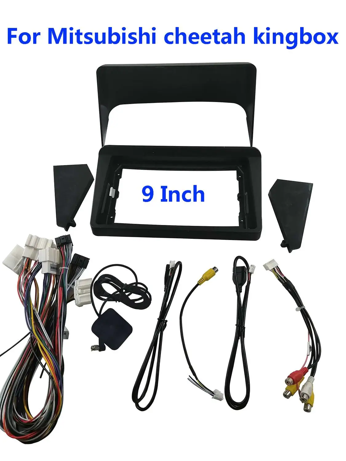 9 car radio player frame kit for mitsubishi pajero montero v31 cheetah kingbox gps navigation fascia panel frame free global shipping