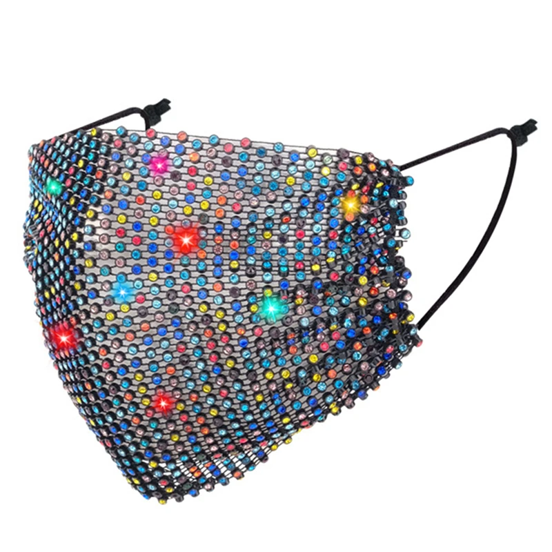 Women New Fashion Rhinestone Face Mask Ear Loop Breathable Mouth Outdoor Dustproof Washable Reusable | Аксессуары для одежды