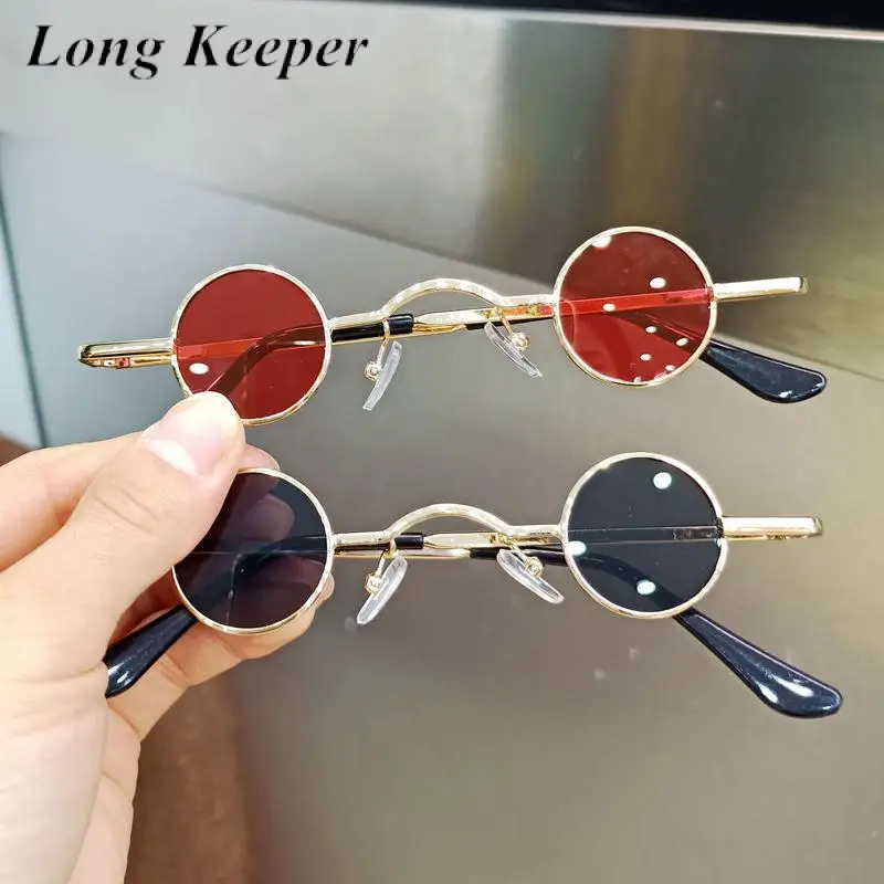 

Новинка, детские солнцезащитные очки для мальчиков и девочек, винтажные круглые очки для младенцев, детские милые Солнцезащитные очки, Детс...