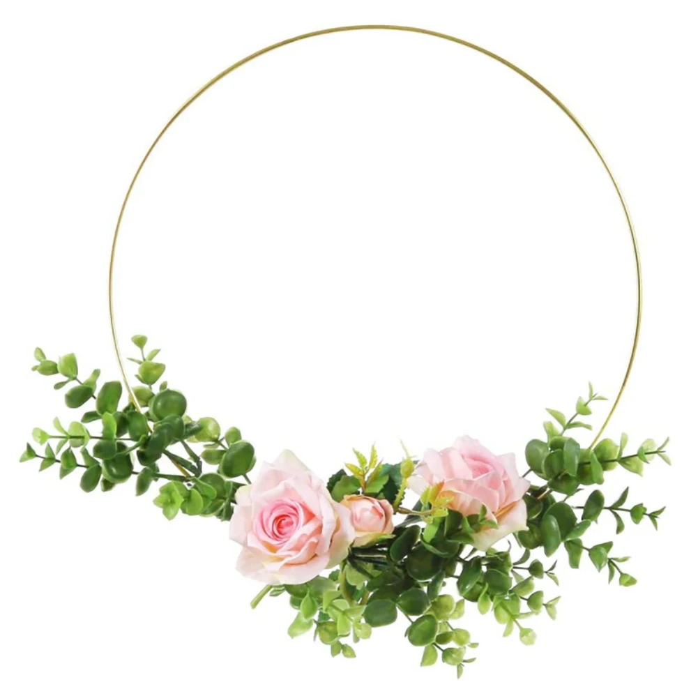 

4PCS 20/30cm Metal Rings Hanging Crafts Christmas Wreath Gold Macrame Floral Hoop DIY Decor Christmas Wreath Metal Rings