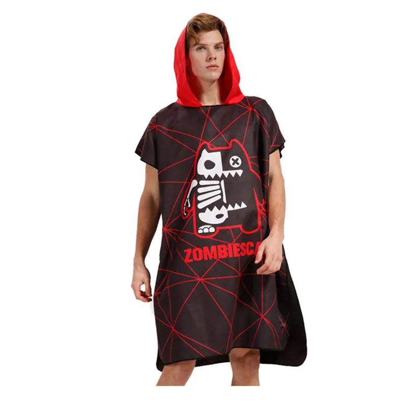 Банный халат из микрофибры банное полотенце и для переодевания уличное с