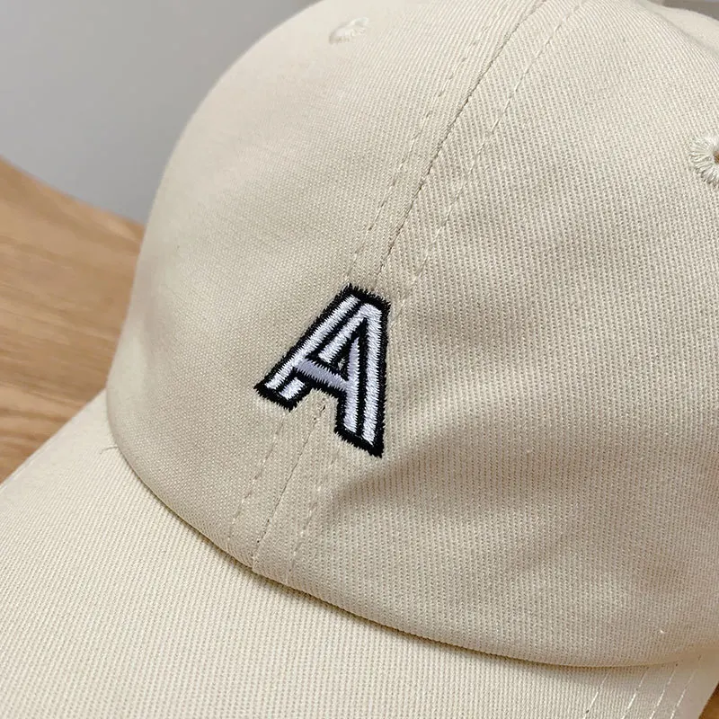 Бейсболка с вышивкой Буквы A Мужская универсальная шапка Студенческая трендовая