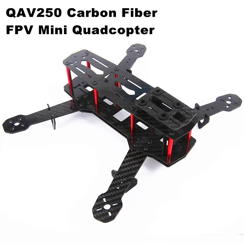 

ZMR250 QAV250 3K Carbon Fiber 250mm 4-axis Mini RC Muticopter FPV Quadcopter Drone Frame Unassembled Black