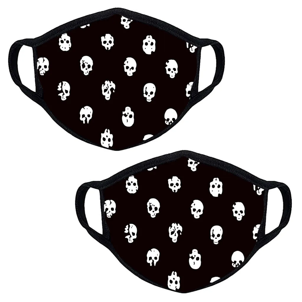 

Accovy 2PCS Fashion Print Reusable Washable Protective Masks For Women Men Adult Face Masks Breathable masque pour hommes