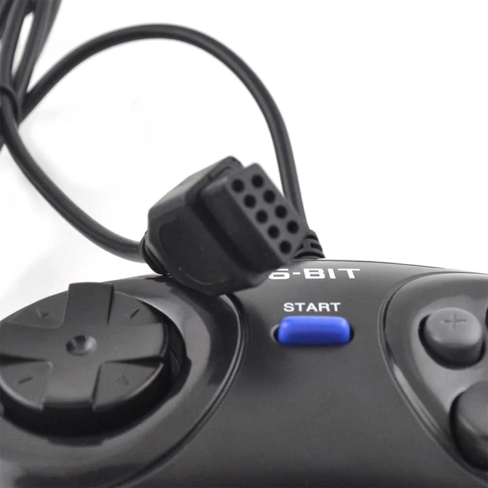 

2pcs Game Controller For Genesis For 16 Bit Handle Controller 6 Button Gamepad For SEGA MD Game Accessories