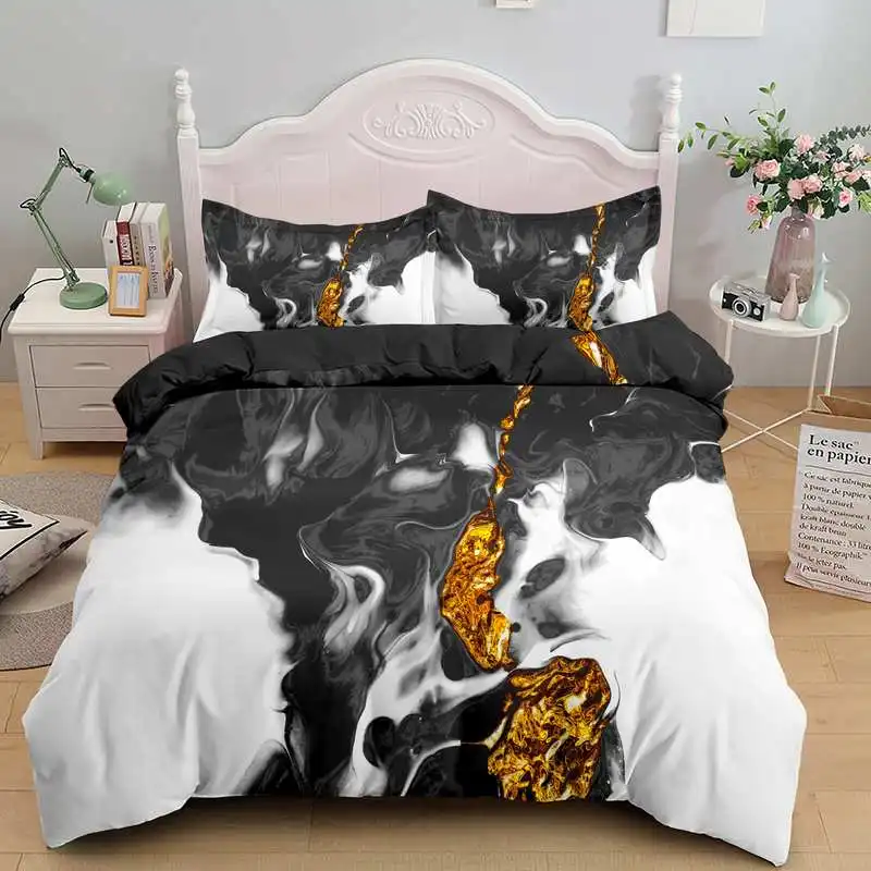

Marble pattern 3D Printed 2/3Pcs Cotton Duvet Cover and Pillow Case Bedding Sets EU/US/AU/UK Single Twin Full Queen King Size