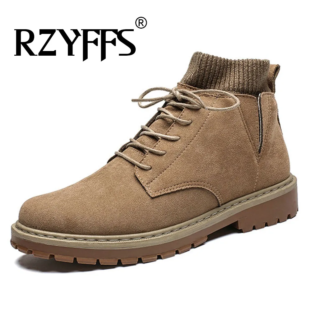 

Men Desert Shoes High Quality Suede short Boots Waterproof Ankle Boots Outdoor Working Boots A54-77