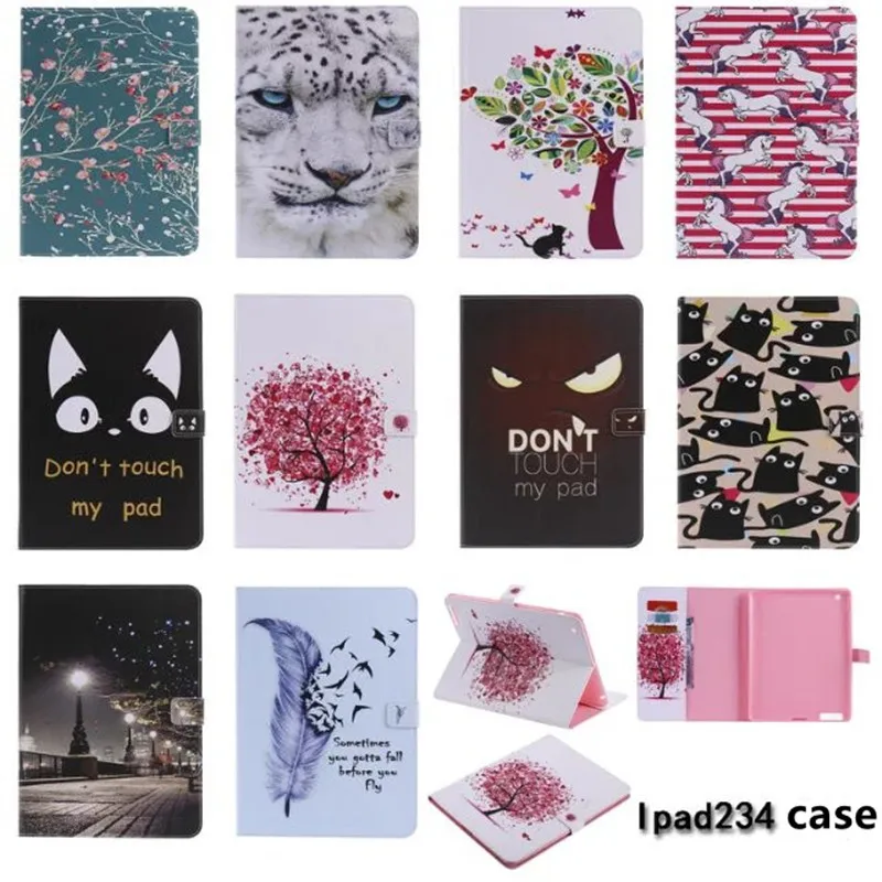 Чехол с рисунком дерева и кота для iPad 234 чехол подставка из искусственной кожи