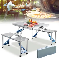 outdoor folding table chair camping aluminium alloy picnic table waterproof ultra light durable folding table
