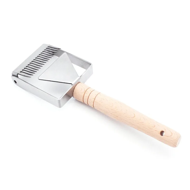 

Fork Iron Honeycomb Honey Scraper Wooden Handle Beekeeping Tool Apicultura Uncapping Fork Hot Sell