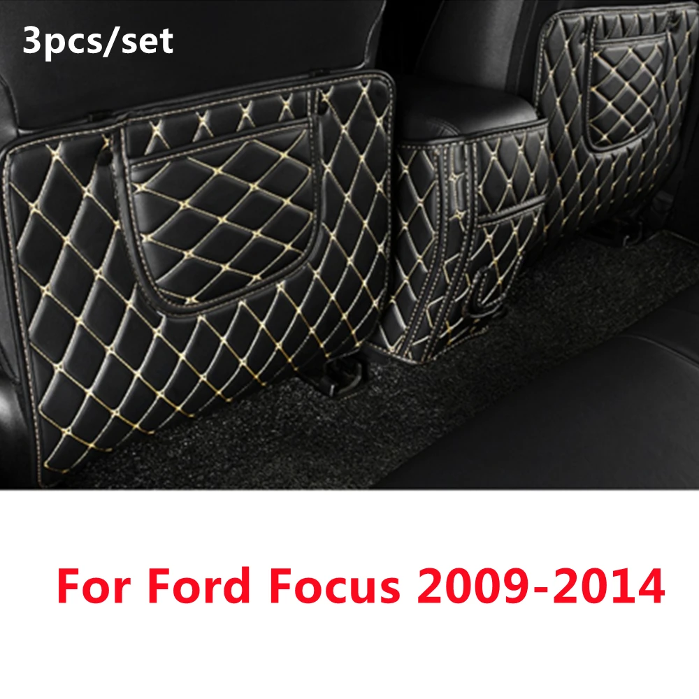 

3 Colors For Ford Focus (2009-2014) Claccic model Car Rear Seat Anti-Kick Pad Rear Seats Cover Back Armrest Protection Mat