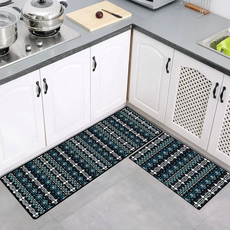 

50CMX80CM Kitchen Floor Mat Cheap Non-slip Modern Carpet Living Room Balcony Bathroom Printed Carpet Door Mat Toilet Door Mat Fl
