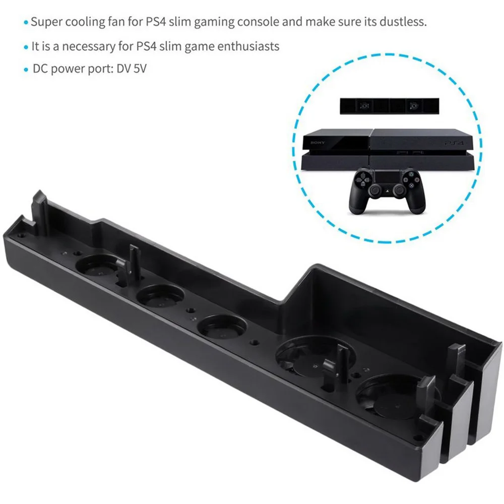 USB Cooling Fan with Cable External 5-Fan Super Turbo Temperature Control Cooler for Playstation4 PS4 Pro Game Console | Электроника