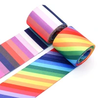 2rainbow ribbons webbing belt polyester jacquard ribbons knapsack strapping colorful webbing crafts for garment textile sewing