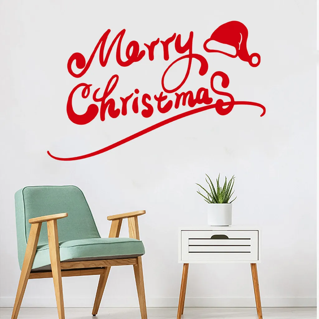 Съемная Наклейка на стену с изображением рождественской елки Виниловая наклейка