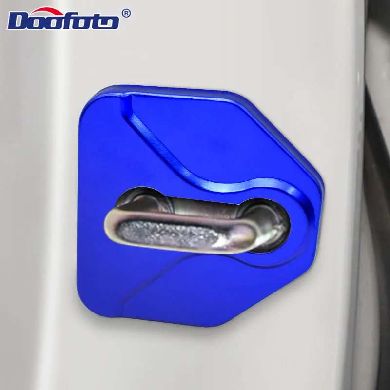 

4PCS car door lock Cover Auto styling stainless steel Car Accessories Case For Subaru Forester Outback Legacy Impreza XV Sticker