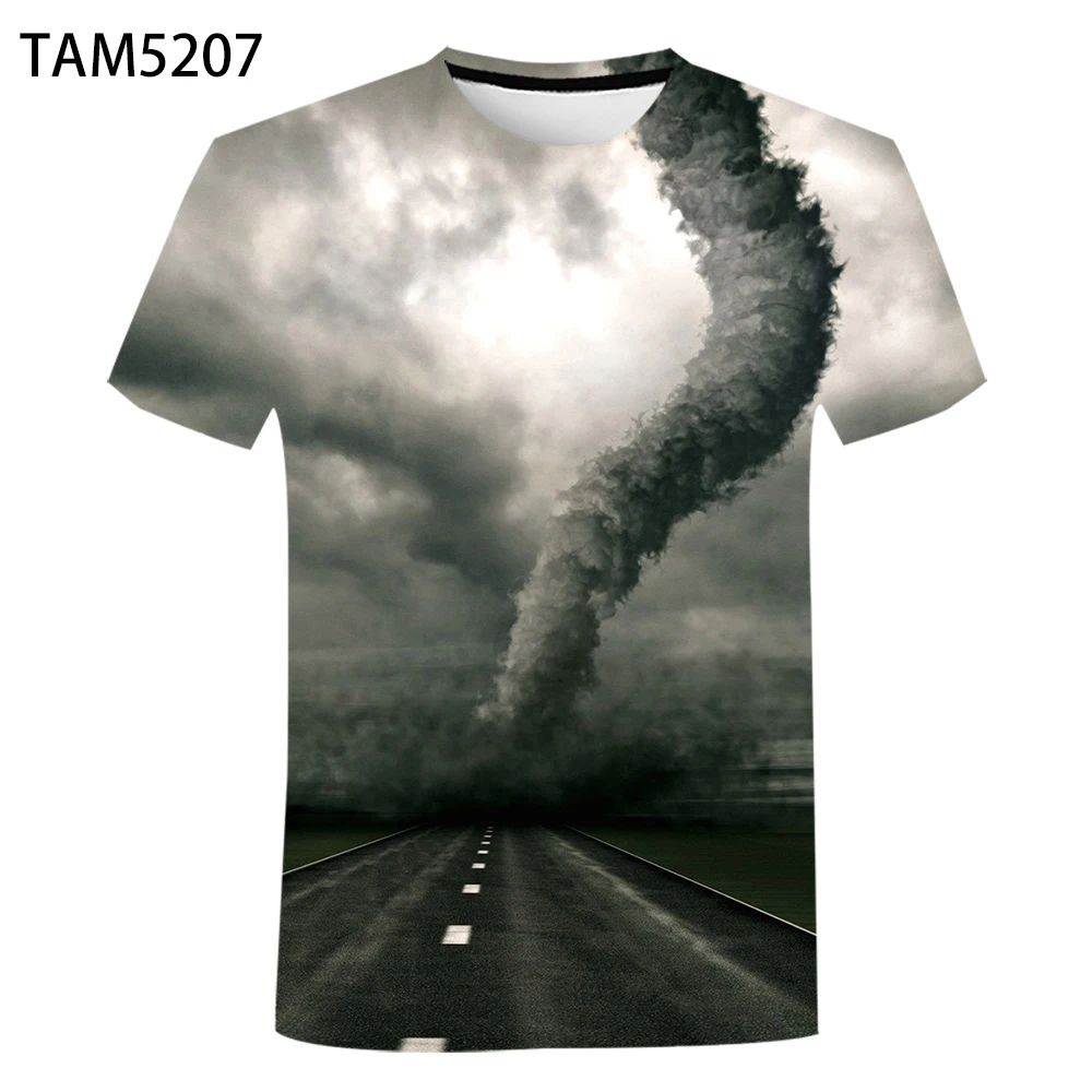 Футболка Tornado 2021 для мужчин и женщин Европейская американская простая 3D печать