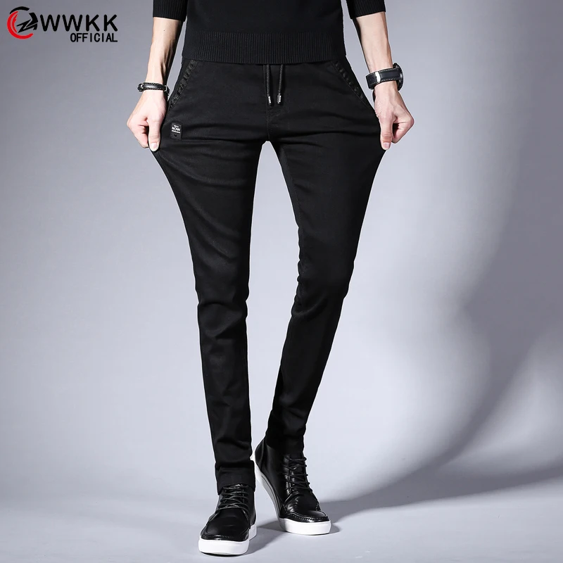 Джинсы мужские Стрейчевые прямые из 70% хлопка большие размеры 27 36 37 38|Мужские