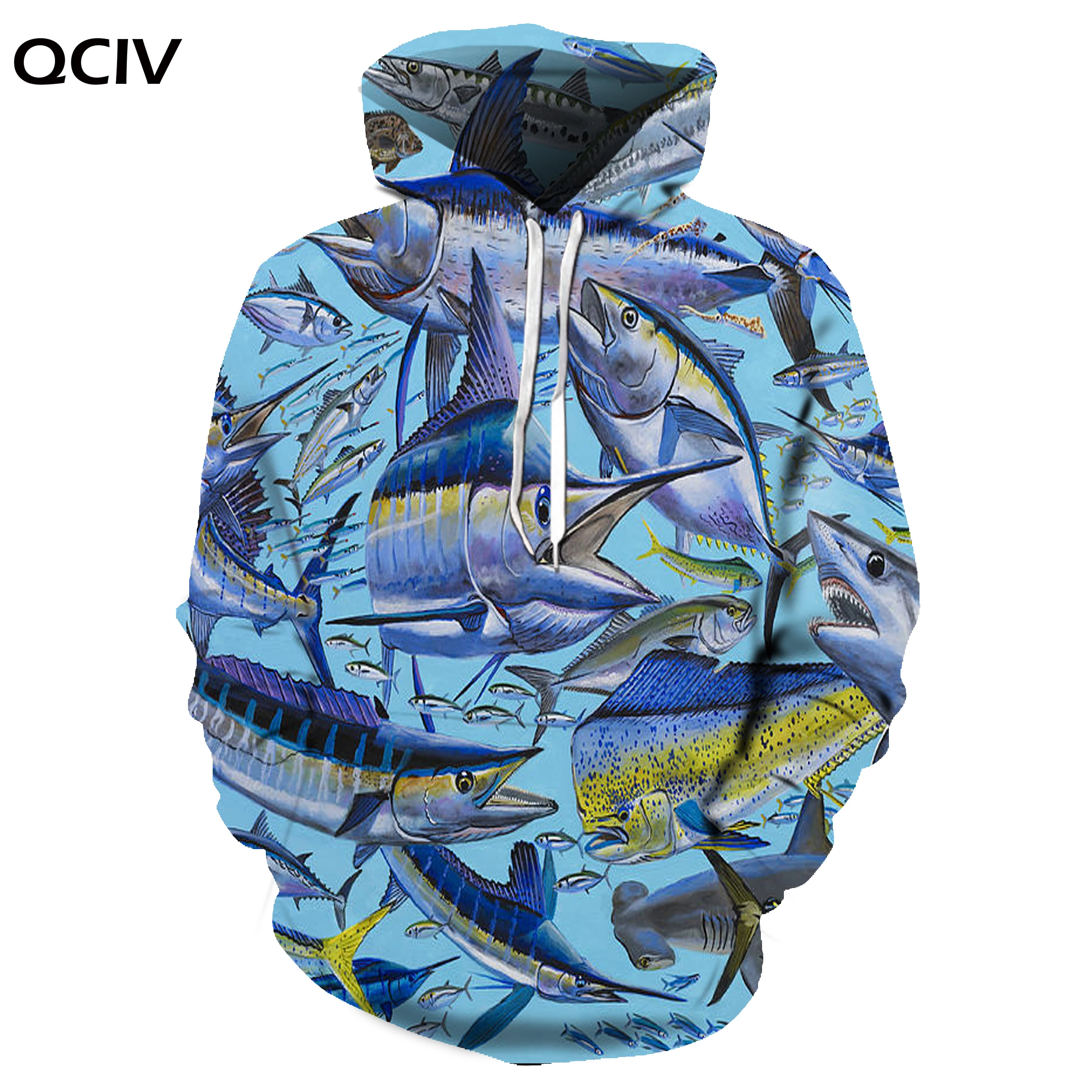 

Men Fish Hoodie Fisherman Long Sleeve 3D Tropical Fish Funny Hoodies Fishinger Hoody Sweatshirts Hooded Street Hip Hop Jackets