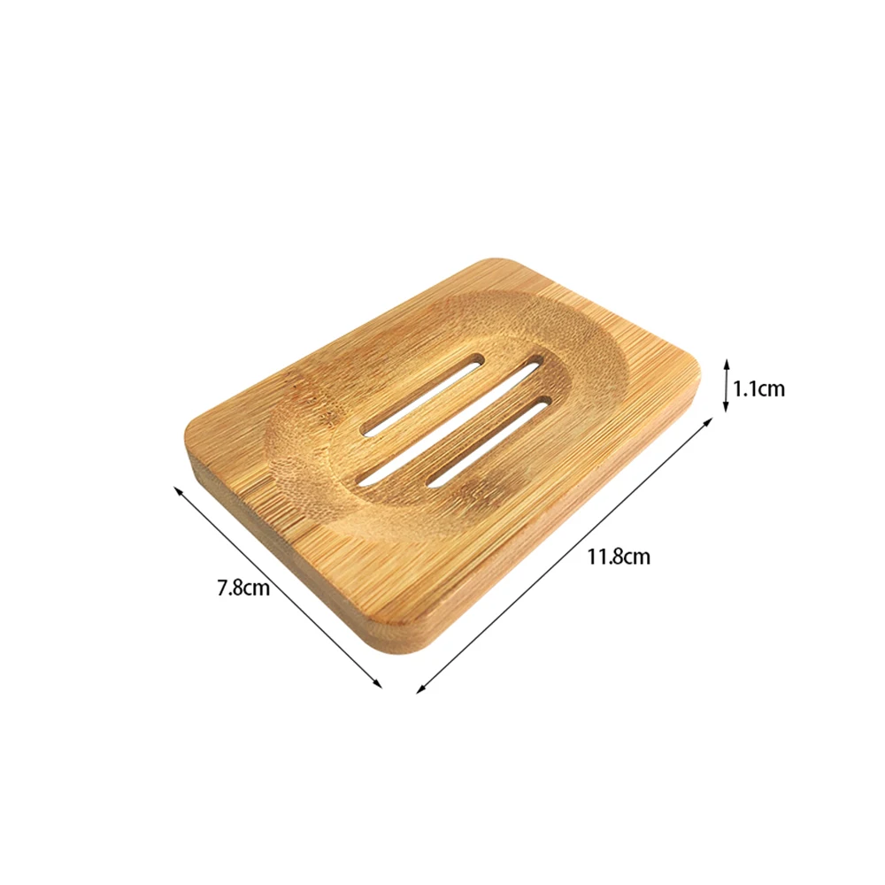 

Natural Eco Friendly Bamboo Soap Dishes Tray Holder Storage Soap Rack Plate Box Portable Bathroom Soap Dish Storage Box