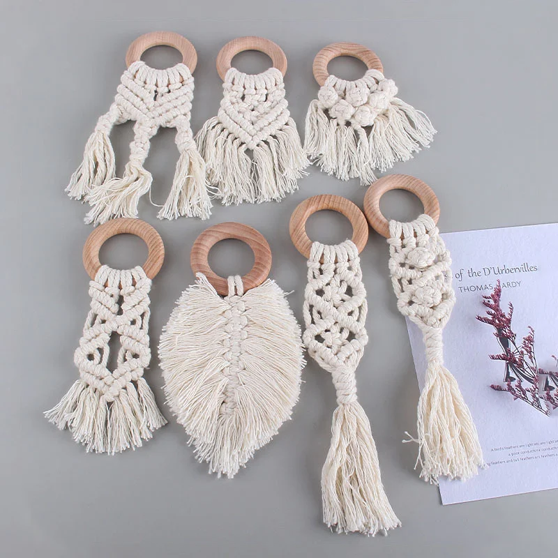Детская креативная деревянная искусственная новая ручная плетеная хлопковая