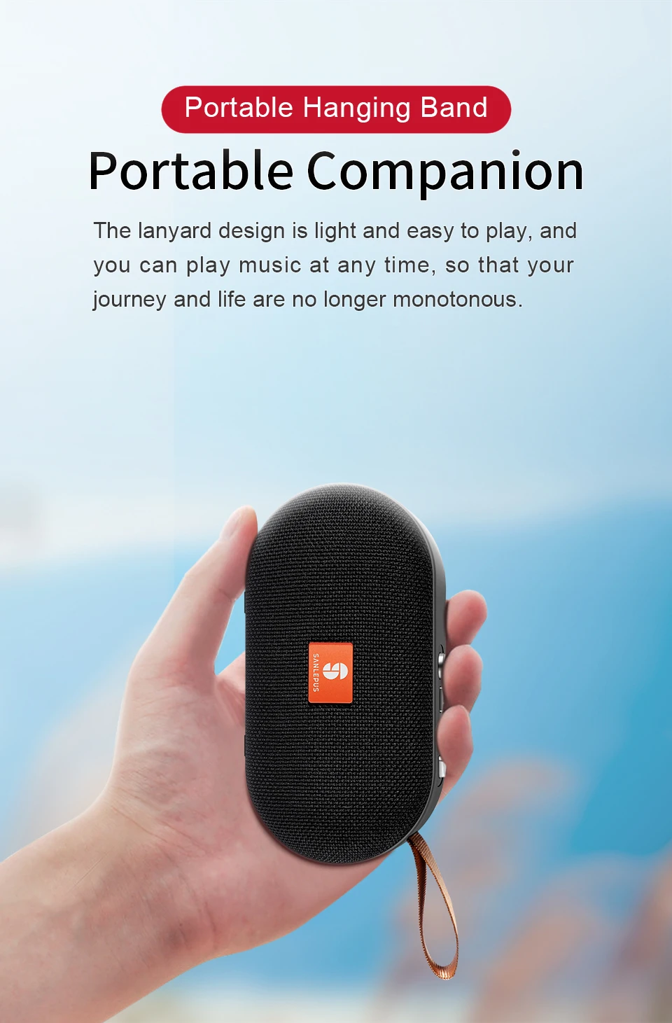 SANLEPUS Мини Bluetooth динамик портативный беспроводной динамик звуковая система 3D стерео музыка объемный Поддержка Bluetooth, TF AUX USB