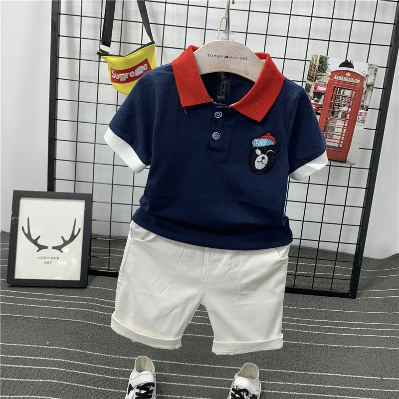 Детская Хлопковая футболка B детский топ для мальчиков и девочек клетчатая в