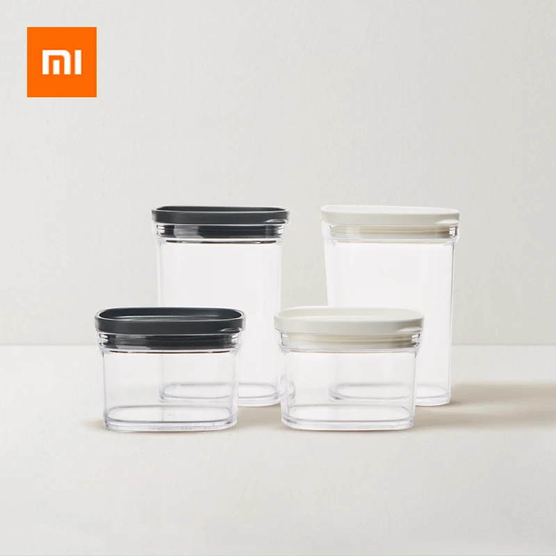 Xiaomi кухонные резервуары для хранения 220/520 мл нетоксичные прозрачные запечатанные банки контейнеры для чая бутылка для воды коробка для хранения еды для перекуса контейнеры