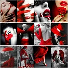 Huacan Алмазная вышивка женщина Полная площадь Алмазная мозаика картины люди вышивка крестиком рукоделие декор для дома