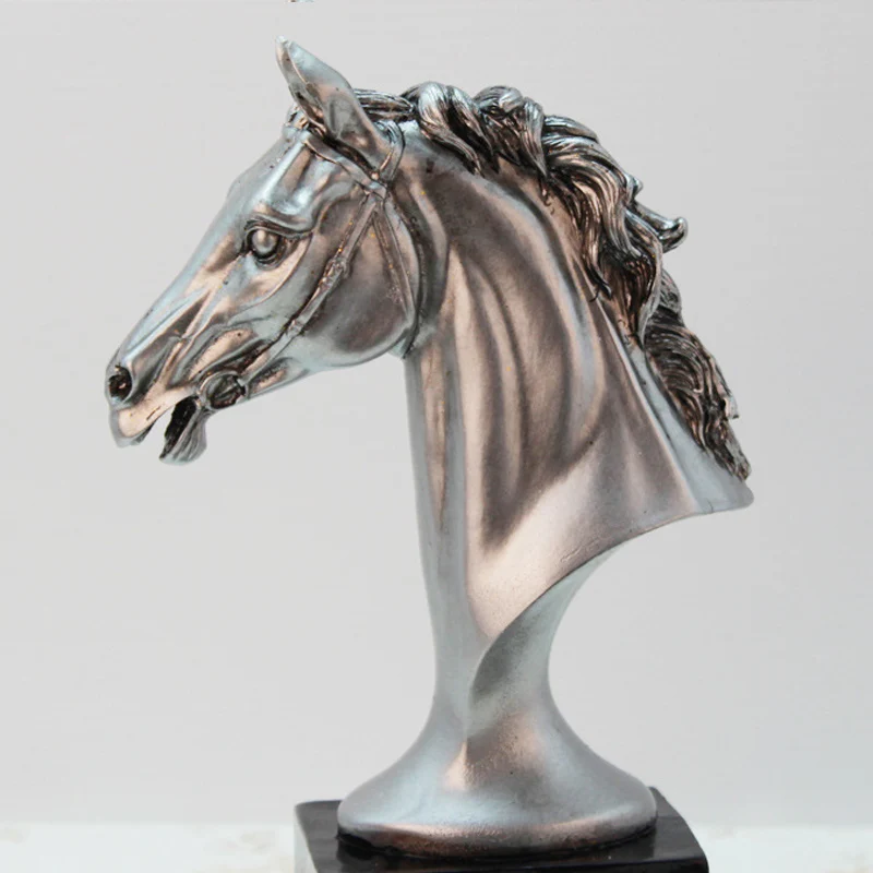 Творческий абстрактная скульптура в виде головы лошади Миниатюрная модель смолы