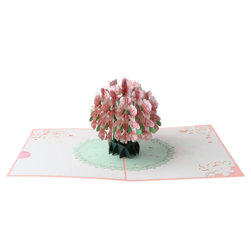 

2021 New 3D Pop-Up Flower Floral Greeting Card for Birthday Mothers Father's Day Graduation Wedding Anniversary